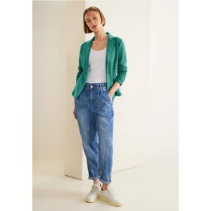 Street One Dames Blazer met plooien in Groen, in size: 34