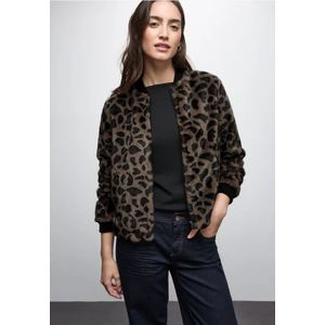 Street One Dames Blouson in imitatiebont in Bruin, in size: 38
