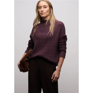 Street One Dames Trui met structuurmix in Rood, in size: 44