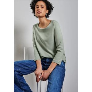 Street One Dames Shirt met structuur in Groen, in size: 36