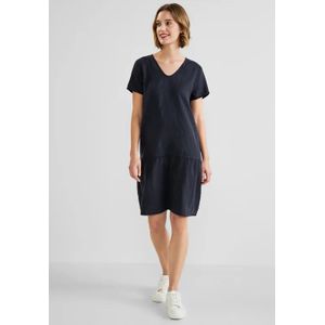 Street One Dames Linnen jurk in Blauw, in size: 38