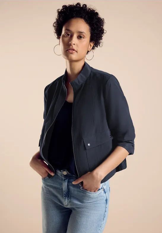 Street One Dames Lichte jas in Blauw, in size: 42