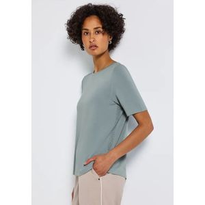 Street One Dames Shirt met glitterstrepen in Blauw, in size: 46