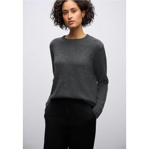 Street One Dames Trui met ronde hals in Grijs, in size: 34