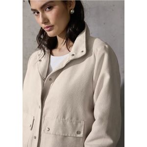 Street One Studio Dames Corduroy jas met opstaande kraag in Beige, in size: 38