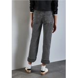 Street One - Dames Jeans - Grijs - Katoenmix met Stretch