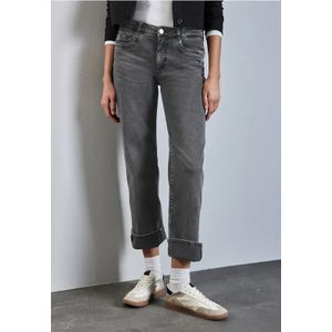 Street One - Jeans - Grijs - Katoenmix met Stretch