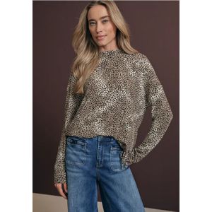 Street One Dames Zacht shirt in Beige, in size: 38