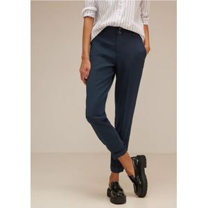 Street One Dames Casual fit broek in Blauw, in size: 32