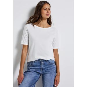 Street One - Dames Shirt - Wit - Katoen - Korte Mouwen