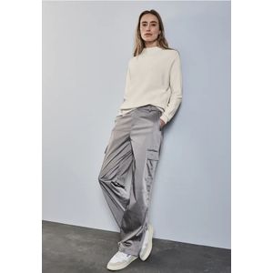 STREET ONE - Trui - Cream White Melange - Breisel - Lange Mouwen