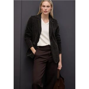 Street One Dames Chenille corduroy blazer in Bruin, in size: 34