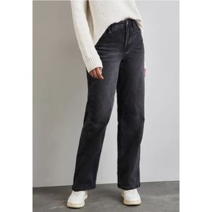 Street One Dames Jeans met wijde pijpen in Zwart, in size: 25