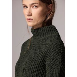 Street One Studio Dames Chenille trui in Groen, in size: 34