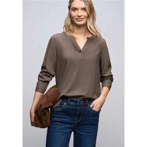 Street One Dames Tuniek in effen kleur in Bruin, in size: 34