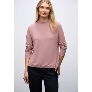 Street One Dames Zacht col shirt in Roze, in size: 34
