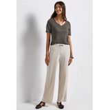 Street One - Dames Shirt - Bruin - Sweetheart Halslijn