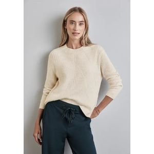 Street One Dames Trui met structuur in Beige, in size: 44