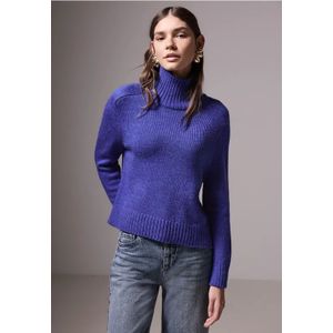 Street One Studio Dames Trui met col in Blauw, in size: 34