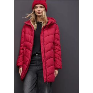 Street One Dames Gewatteerd midi-jack in Rood, in size: 34
