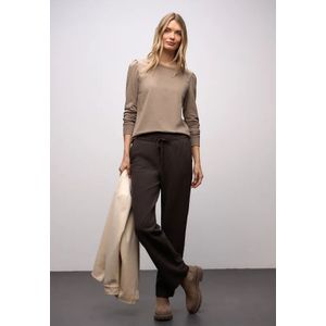 Street One Dames Shirt met rimpels in Bruin, in size: 34