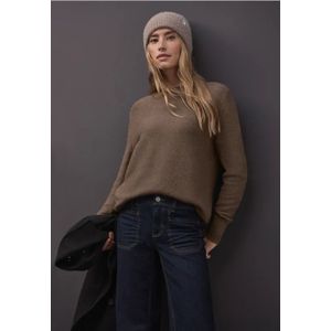 Street One Dames Trui met lange mouwen in Bruin, in size: 34