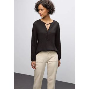 Street One Dames Tuniek met structuur en tape in Bruin, in size: 34