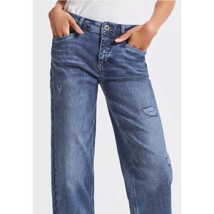 Street One Dames Straight Legs destroyed jeans in Blauw, in size: 24