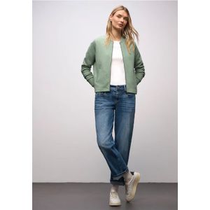 Street One Dames Jas met structuur in Groen, in size: 34