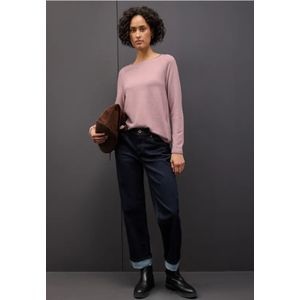 Street One Dames Zacht gemêleerd shirt in Roze, in size: 34