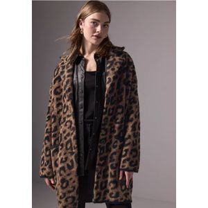 Street One Studio Dames Gebreide jas in leo look in Beige, in size: 46