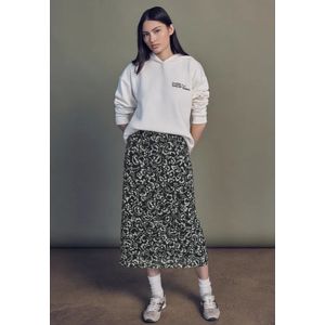 Street One Studio Dames Gaasrok met patroon in Zwart, in size: 32