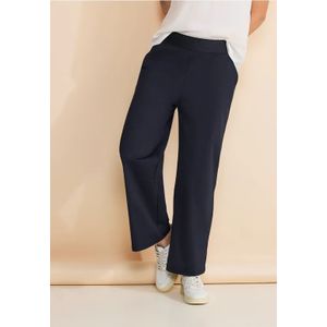 Street One Dames Loose fit travelware broek in Blauw, in size: 38