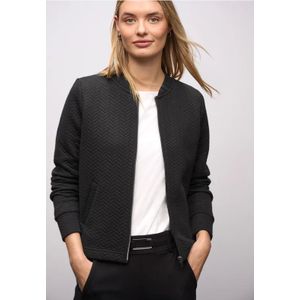 Street One Dames Jas met structuur in Zwart, in size: 34