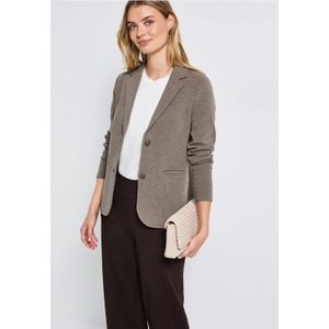 Street One Dames Basis blazer met structuur in Bruin, in size: 34