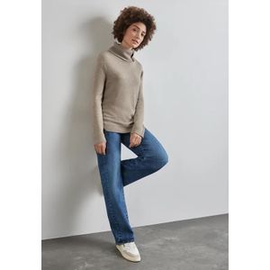 Street One Dames Gebreide trui in Beige, in size: 34