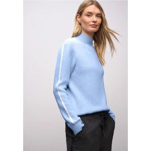 Street One Dames Trui met tape details in Blauw, in size: 34