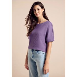 Street One Dames Gestructureerd overhemd in Paars, in size: 34