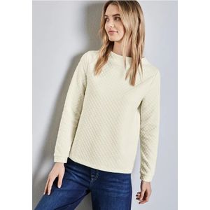 Street One Dames Gestructureerd overhemd in Wit, in size: 38