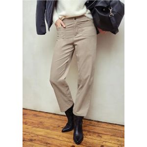 Street One Studio Dames Corduroy broek met opgestikte zakken in Beige, in size: 36