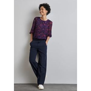 Street One Dames Chiffon blouse in Multicolour|Zwart, in size: 34