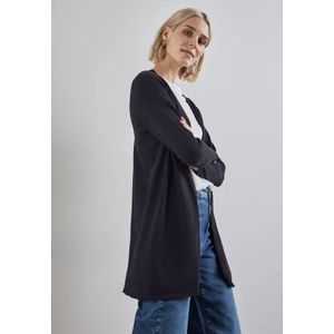 Street One Dames Lang fijn gebreid vest in Paars, in size: 34