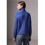 Street One Studio Dames Trui met col in Blauw, in size: 36