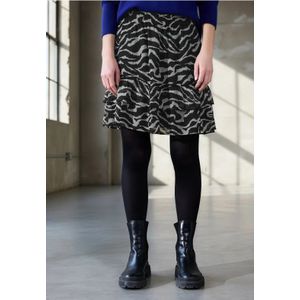 Street One Studio Dames Gedessineerde chiffon rok in Grijs, in size: 32