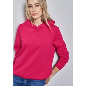 Street One Dames Cupro Sweat Hoodie in Pink, in size: 34