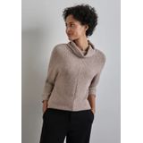 Street One - A322238 - T-shirt - Mocha Beige - 3/4 Mouwen