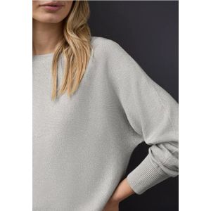 Street One Dames Glinsterende Dolman-trui in Grijs, in size: 36