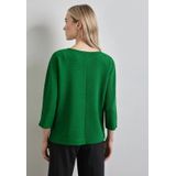 Street One Dames Shirt met een fijne textuur in Groen, in size: 34