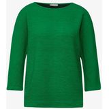 Street One Dames Shirt met een fijne textuur in Groen, in size: 34