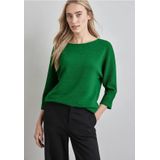 Street One Dames Shirt met een fijne textuur in Groen, in size: 34